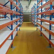 Heavy Duty Pallet Racks w/ Plywood Heavy Duty Pallet Racks w/ Plywood