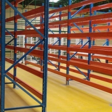 Heavy Duty Pallet Racks w/ Plywood Heavy Duty Pallet Racks w/ Plywood