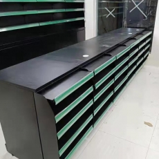 Check out counter with Back Wall