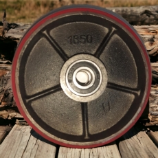 PU IRON RUBBER CASTER WHEEL (BLACK)