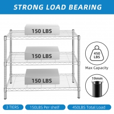 guanriver wire shelving 3 tier storage rack 2